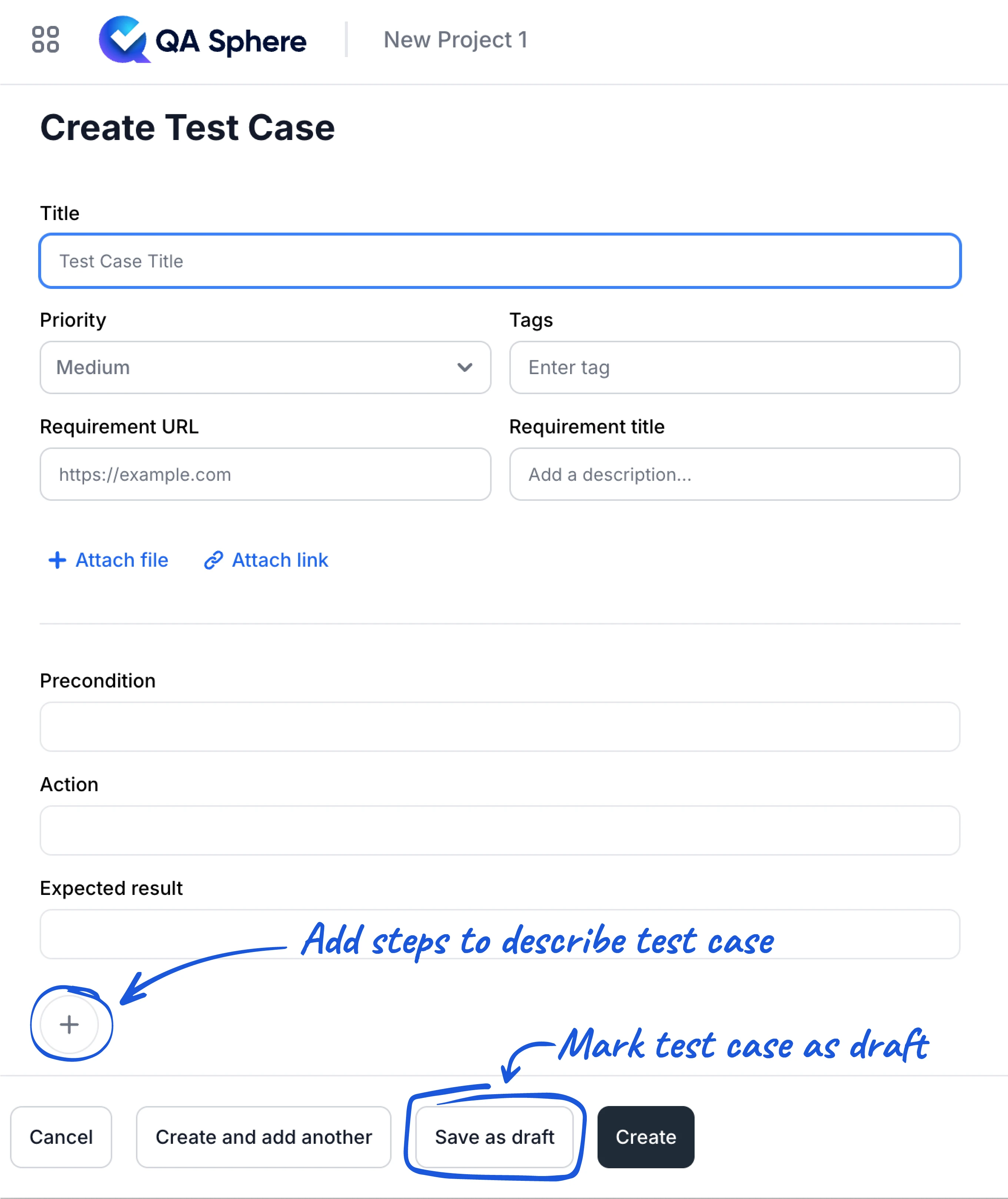 Describing test case