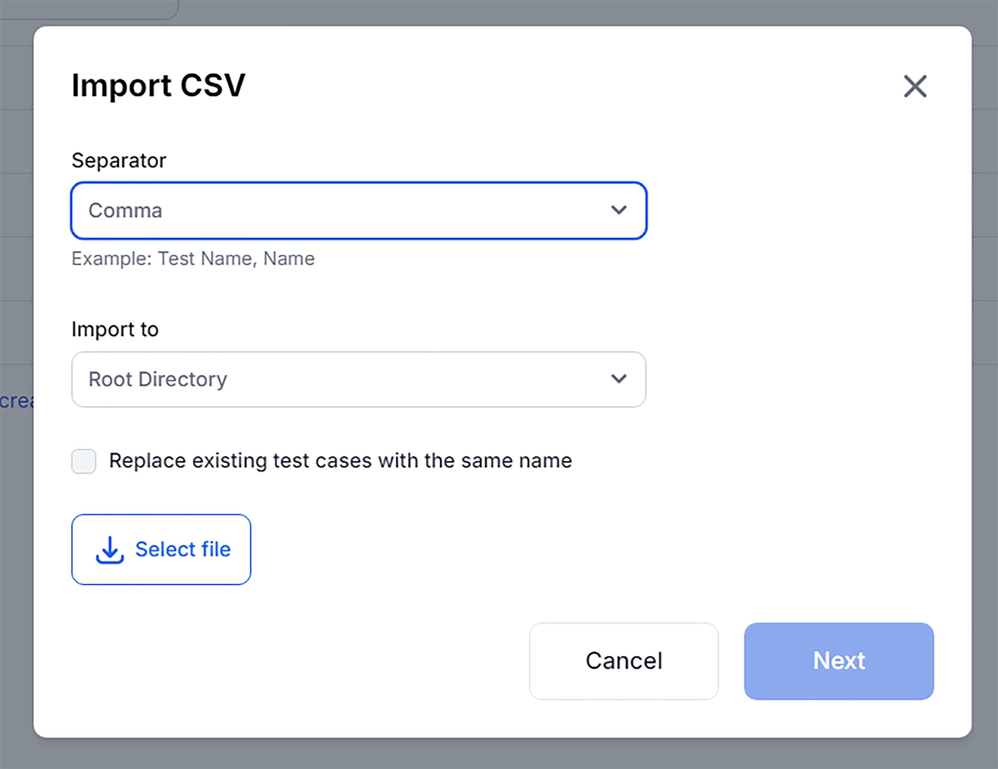 CSV Import Form